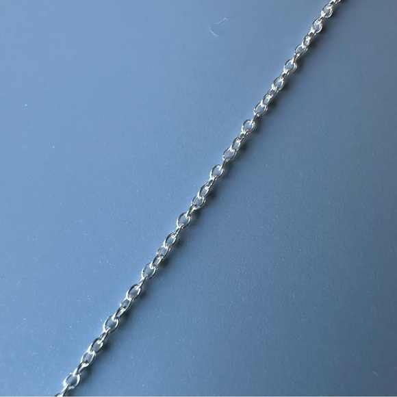 Sterling Silver Flower and Stone Necklace - Picture 7 of 11